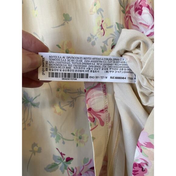 Zara Dress Womens Size Medium Mini Spring Floral Party Guest Feminine NEW NWT - Picture 6 of 16